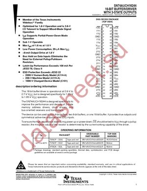 SN74AUCH16244ZQLR datasheet  